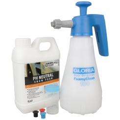 Gloria Foamy Clean 100 inkl ValetPRo neutral Snow Foam im Set