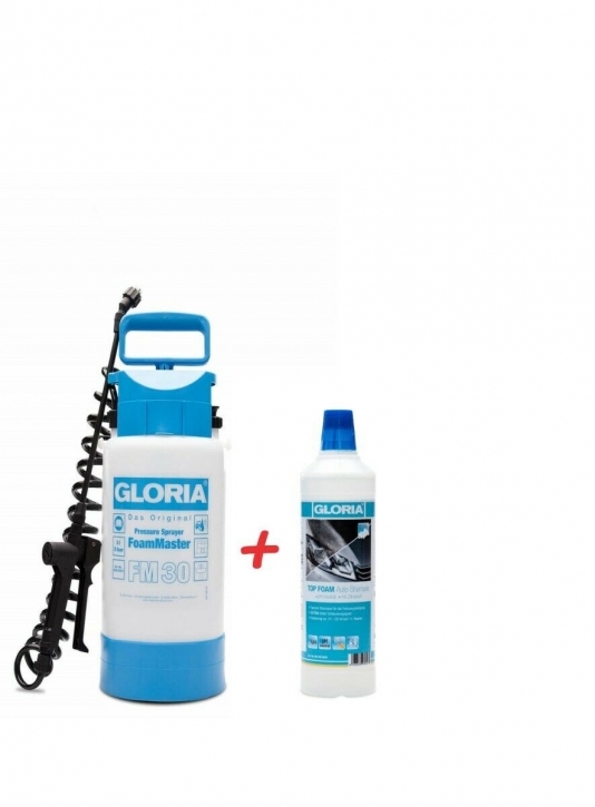 Gloria FM30 Schaumsprüher inkl. Top Foam Schaumshampoo 1 Liter