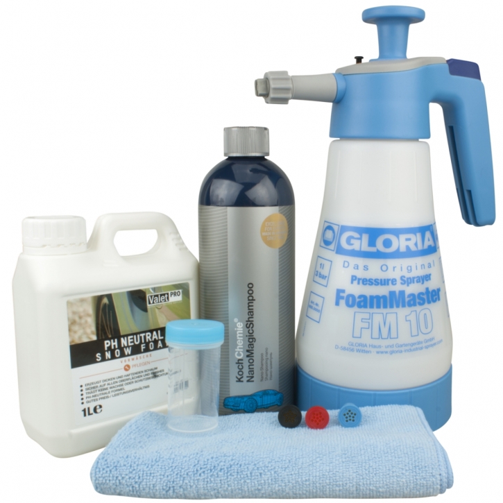 Gloria FM10 Schaumsprüher+Koch Chemie Nano Magic Shampoo ValetPRO Neutral Snow Foam Shampoo 1 Liter