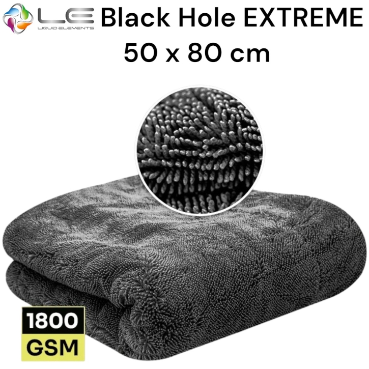 Liquid Elements Black Hole Extreme Trockentuch 80 x50 cm 1800gsm