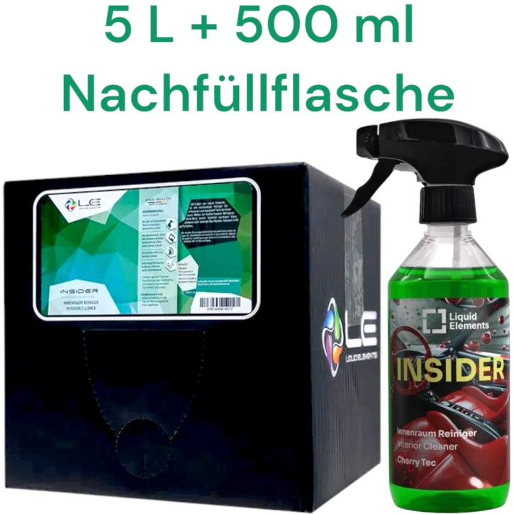 Liquid Elements Insider Innenraumreiniger 5 Liter + 500 ml Flasche