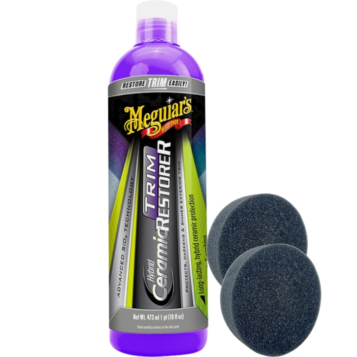 Meguiar`s Hybrid Ceramic Trim Restorer mit SiO2 473 ml + 2 DFT Applicatorpads