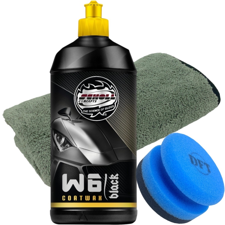 Scholl Concepts W6 Black Coatwax Lack-Set: 500ml Coatwax + Applikator & Tuch