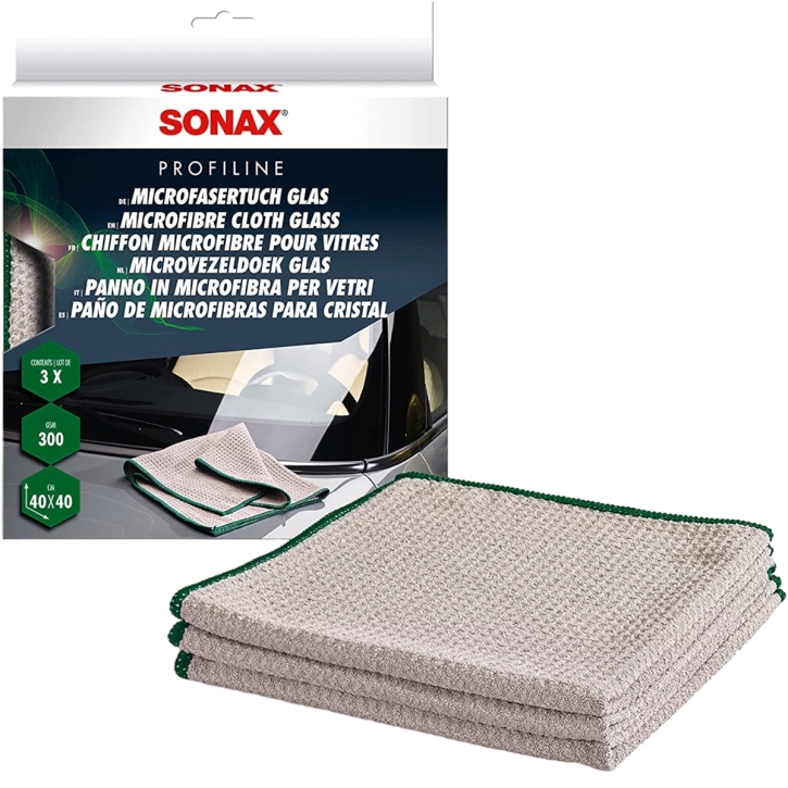 SONAX PROFILINE Microfasertuch Glas 3er Pack