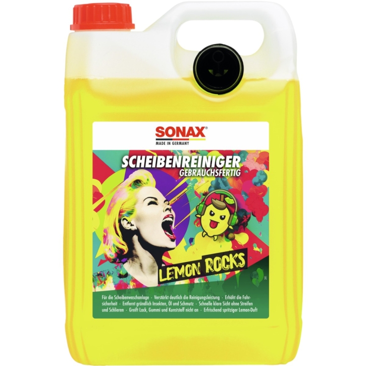 SONAX Scheibenreiniger Gebrauchsfertig Lemon ROCKS 5 Liter