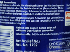 Dr. Wack CW 1:100 Insektenentferner Gel 500 ml,