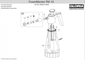 Gloria Foam Master FM10 Dichtungssatz 8 teilig