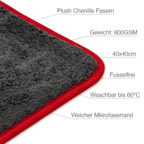Liquid Elements Waxer Allround-Mikrofasertuch 40x40cm  600GSM