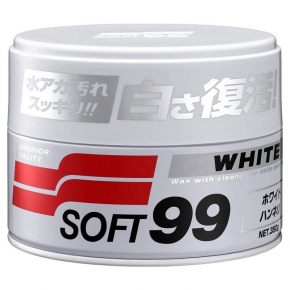Soft99 White Wax, Hartwax für weiße und helle Lacke 350g