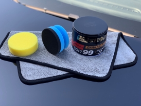 Soft99 Black & Dark Wax +DFT Auftragspuck & Microfasertuch