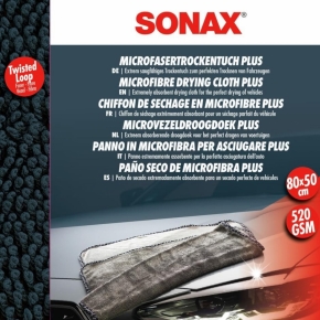 SONAX Microfaser Trockentuch PLUS 50 x 80 cm