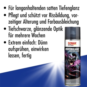 SONAX Felgenbeast Felgenreiniger 1 Liter + Reifenglanz Black Beast Effect 500 ml