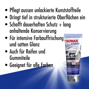 Sonax Xtreme Kunststoff Gel Nano Pro 250ml + DFT Applicator